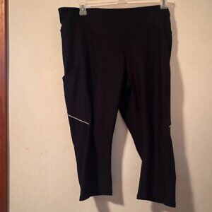 Xersion Capri Leggings Athletic XXL Plus Black